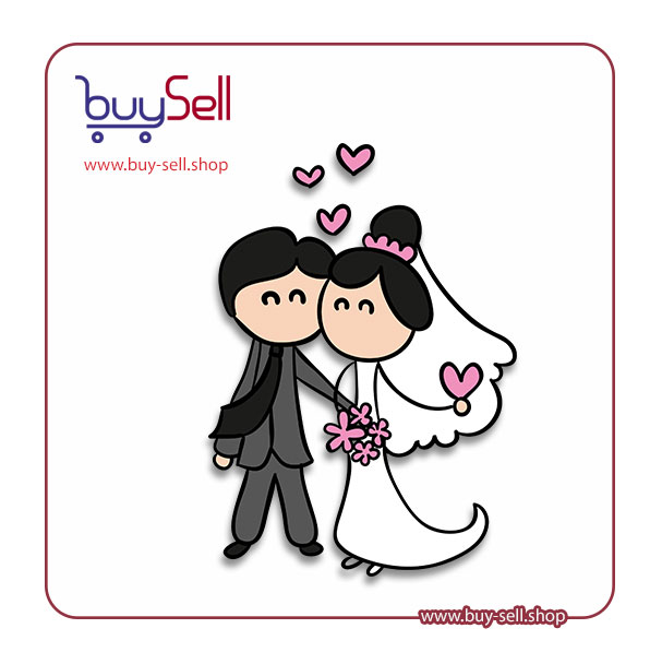 Cartoon bride and groom vector code 1