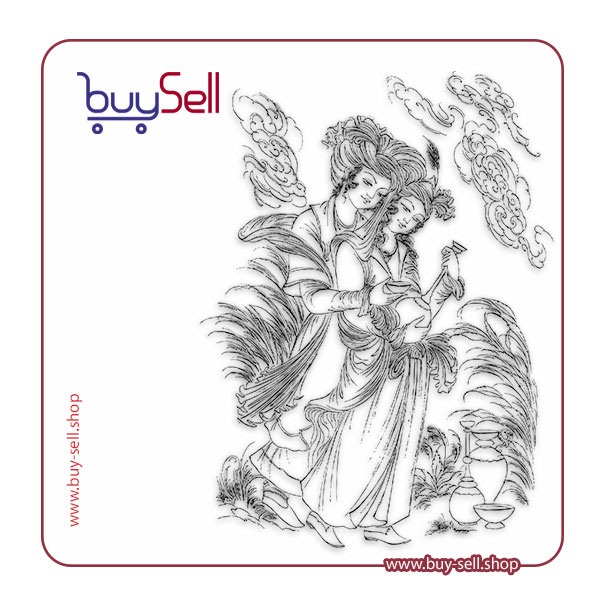 Editable vector of Leyli and Majnun miniature – code 9