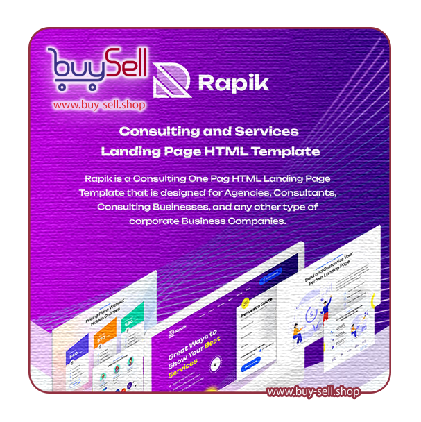 Download the Rapik HTML Landing Page Template for Consulting