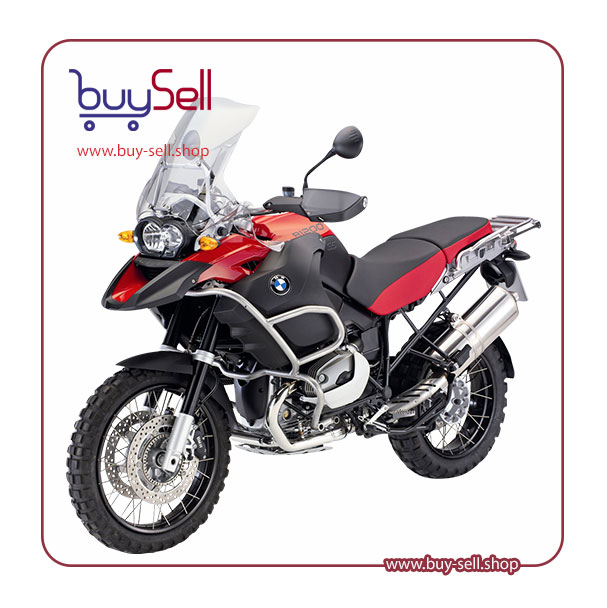I need a PNG image of a red BMW R1200GS adventure motorcycle