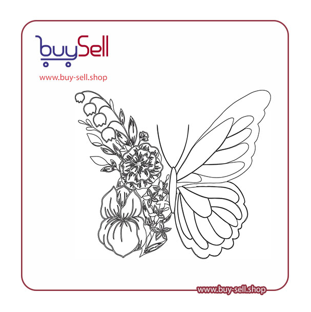 Editable vector of butterfly and flower
