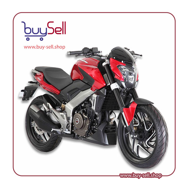 I need a PNG image of a red Bajaj Pulsar motorcycle